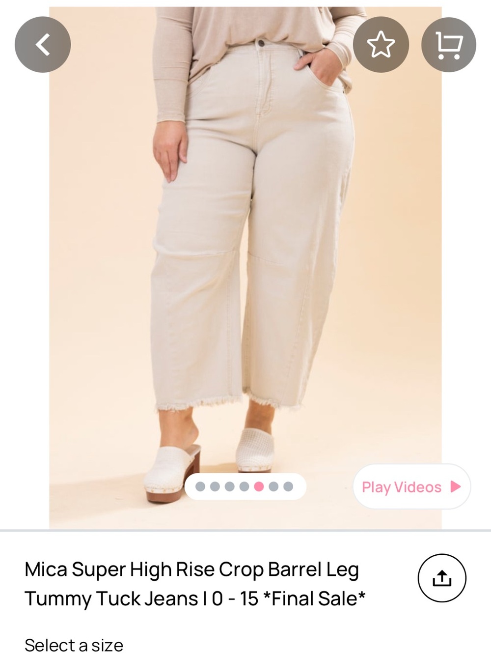 NWT Mica size 15 barrel pants